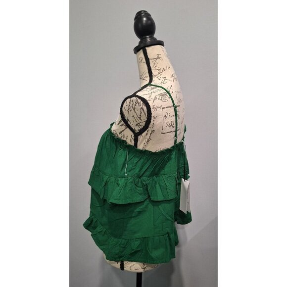 NWT HT360 Collective Green Ruffled Spaghetti Strap Camisole/Size S - Picture 3 of 9